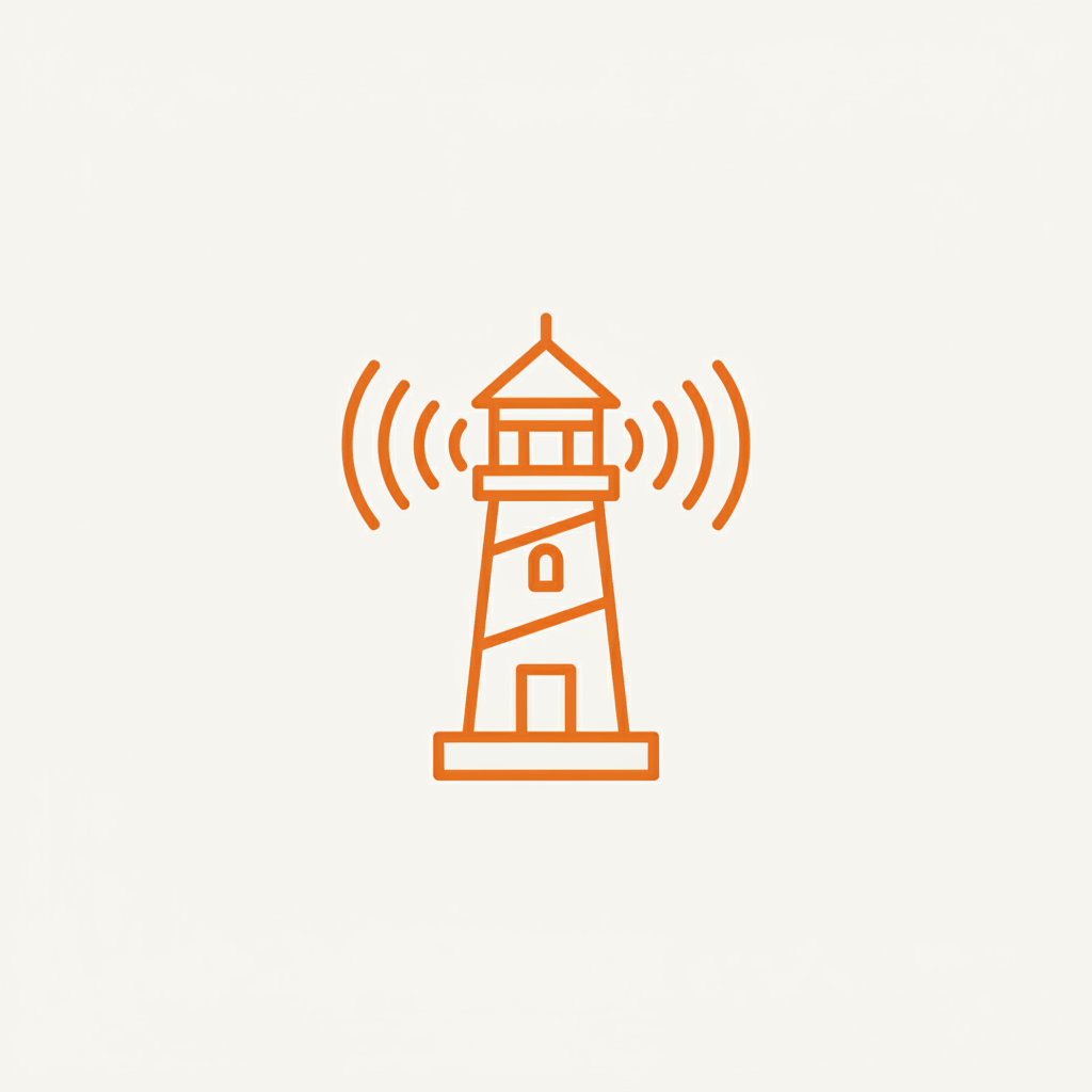 Lighthouse signal icon